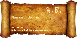 Maskal Barna névjegykártya